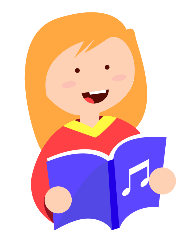 Choir girl vector