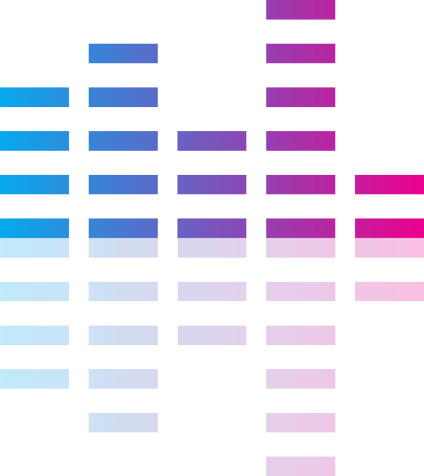 Colorful sound bar with reflection vector