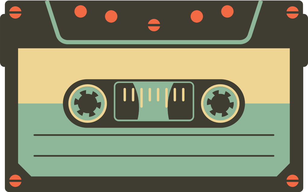 cinta de cassette vintage vector