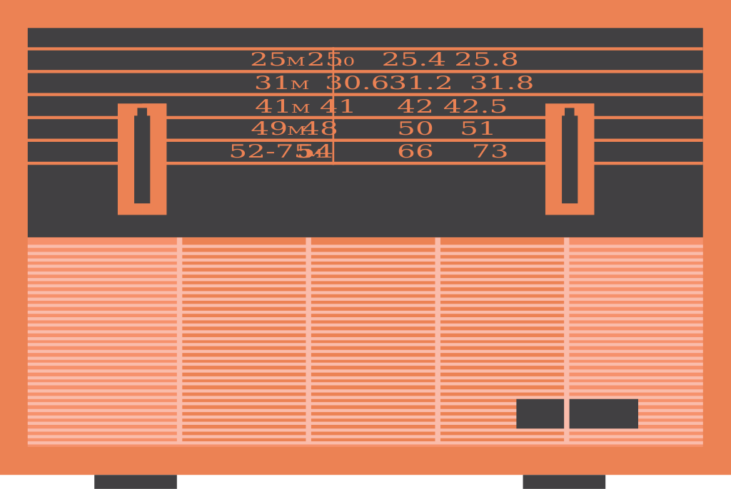 Old transistor radio  vector