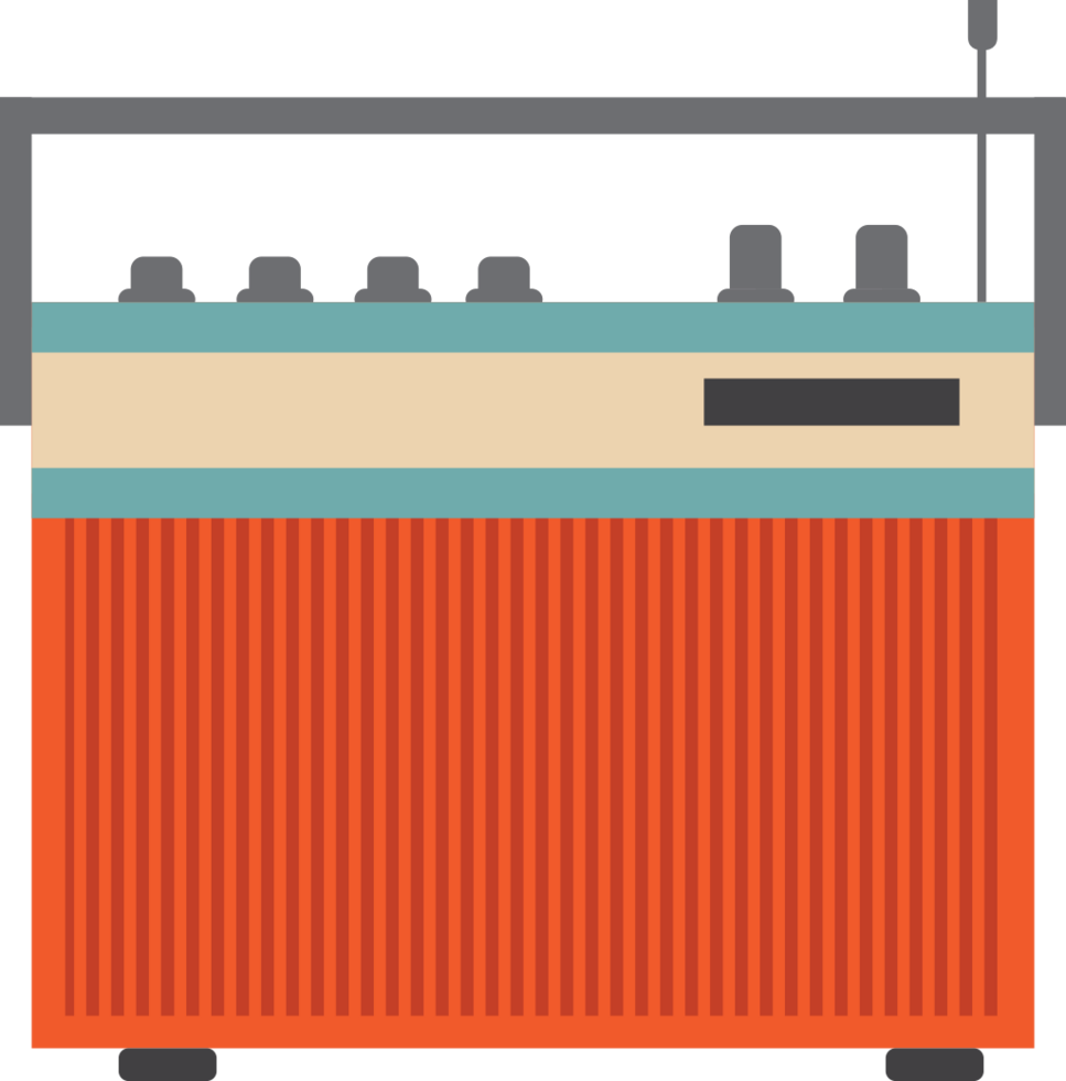 Old transistor radio  vector