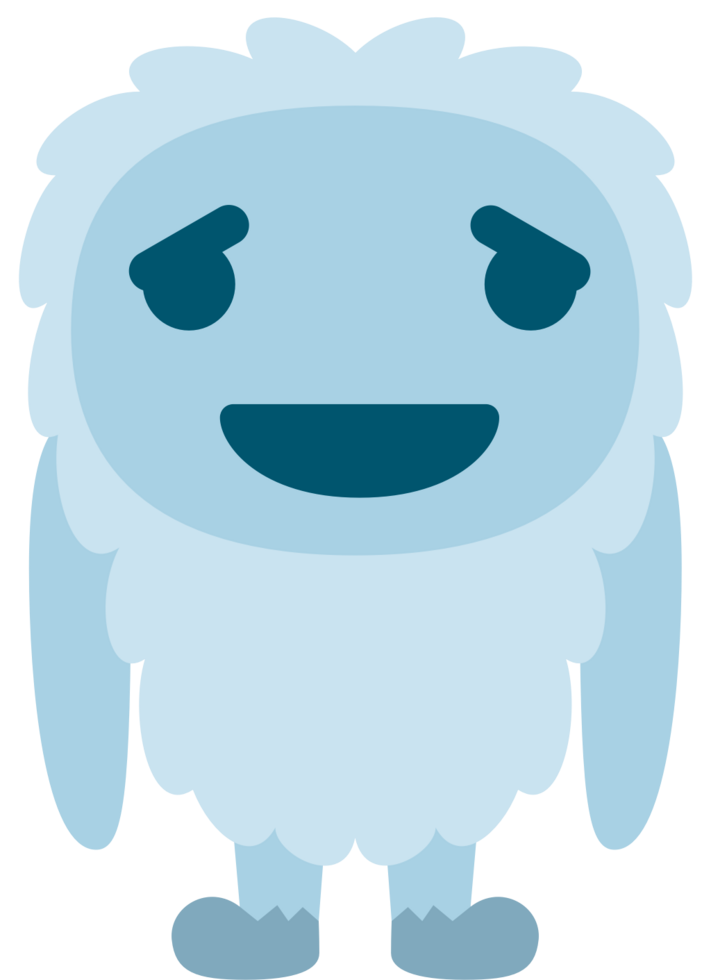 Yeti emoticon relieved vector