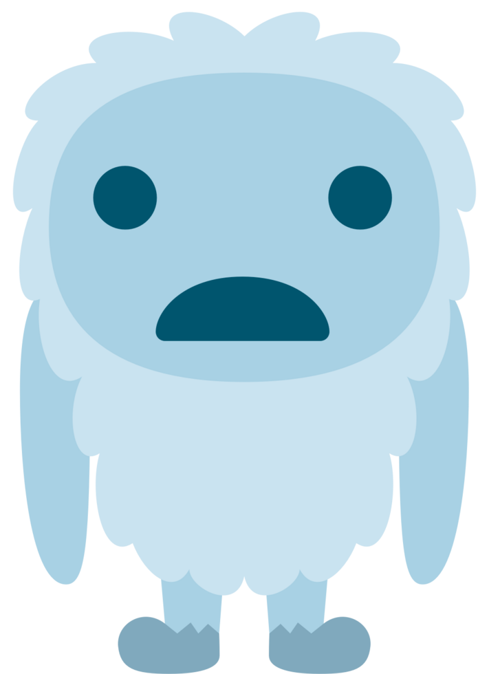 Yeti emoticon sad vector