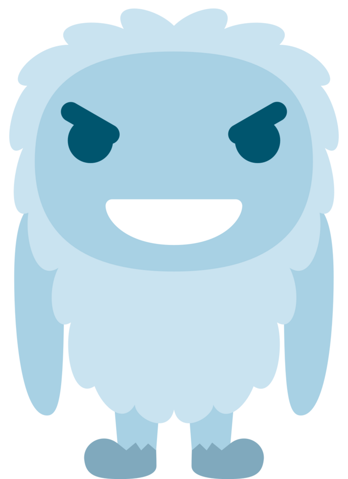 yeti emoticon sonrisa vector