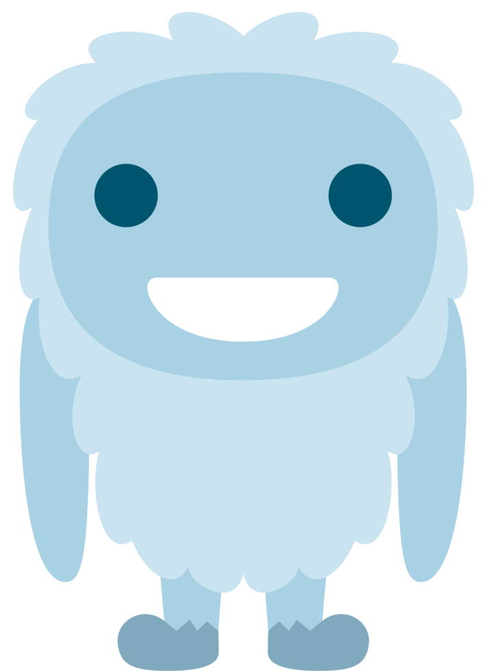 Yeti emoticon laugh vector