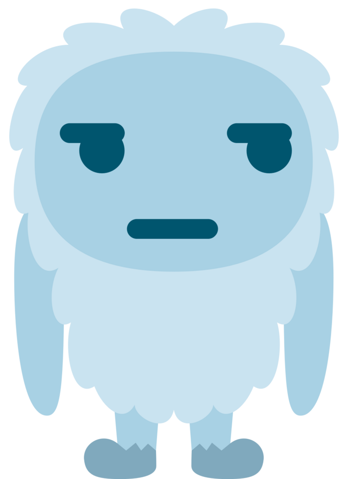 Yeti emoticon really vector