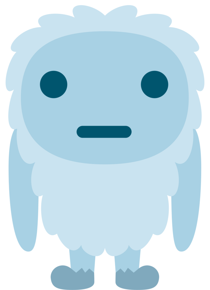 Yeti emoticon no face vector