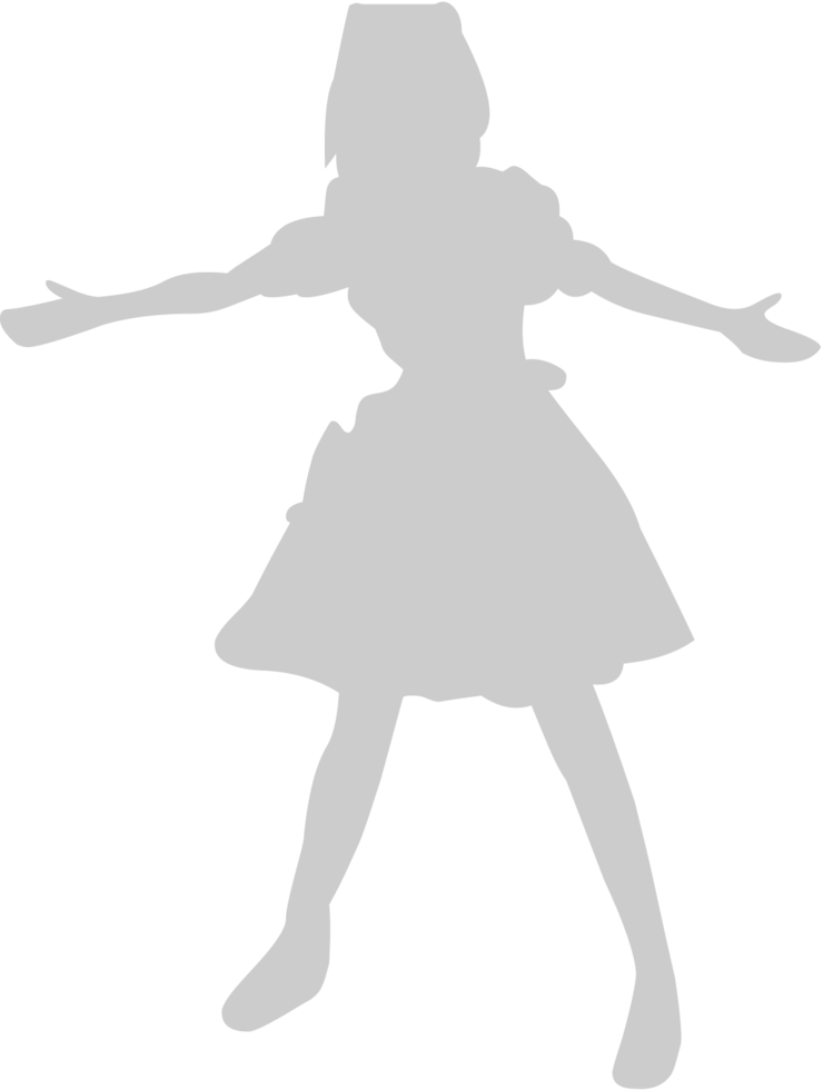 Cute dancing girl vector