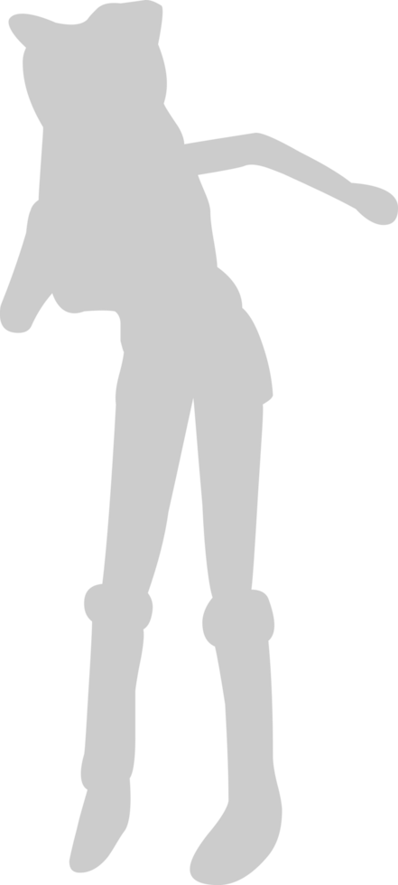 Cute dancing girl vector