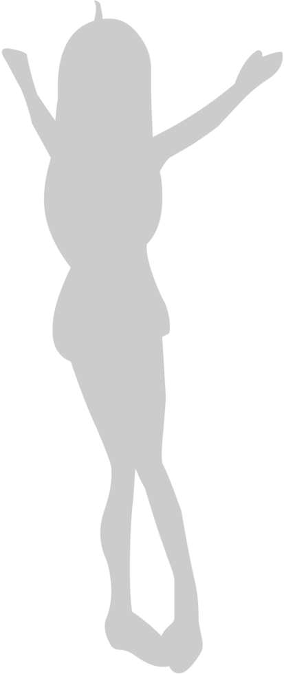 Cute dancing girl vector