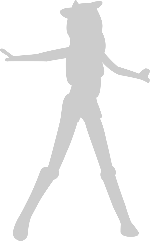 Cute dancing girl vector