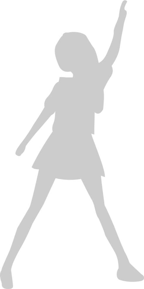 Cute dancing girl vector