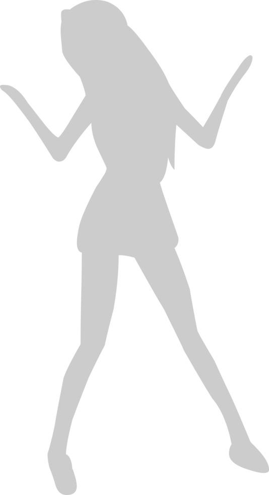 Cute dancing girl vector