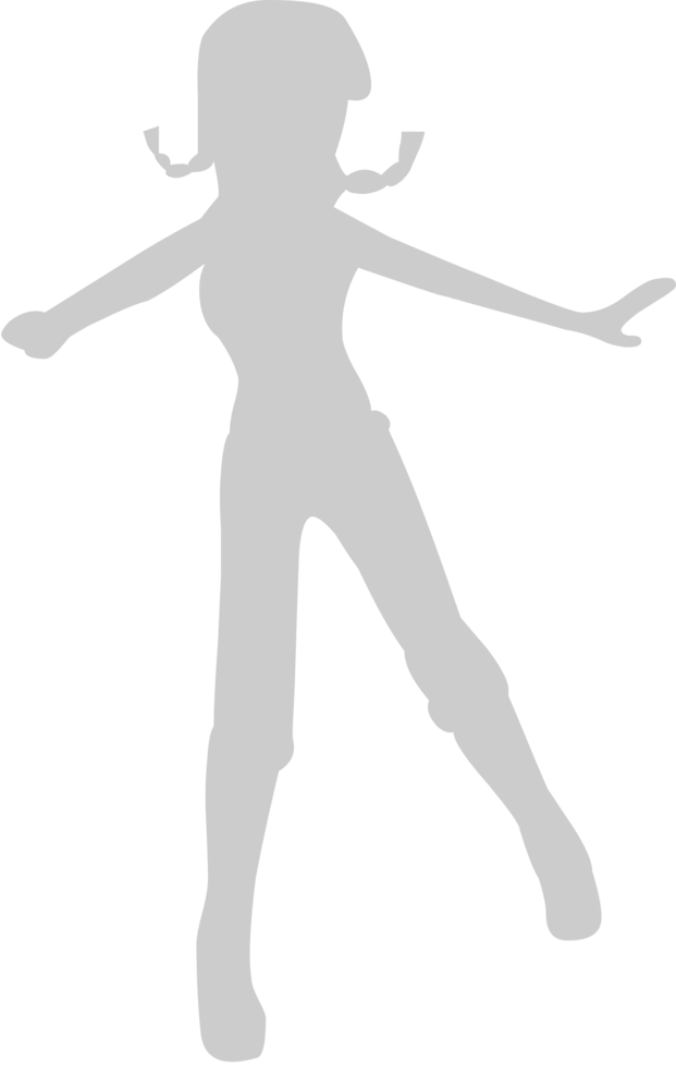 Cute dancing girl vector