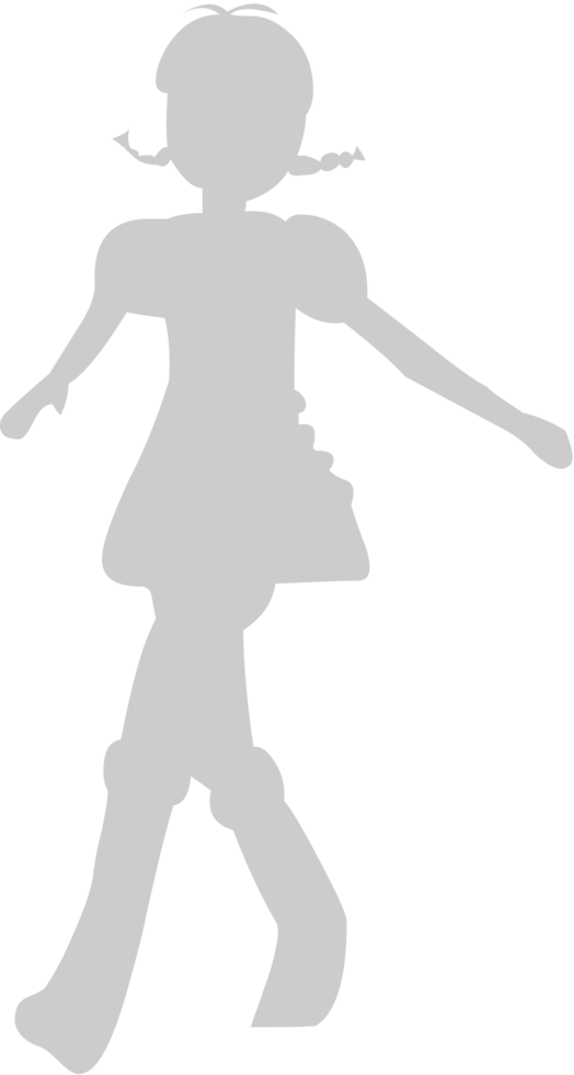 Cute dancing girl vector