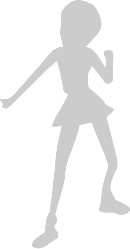 Cute dancing girl vector