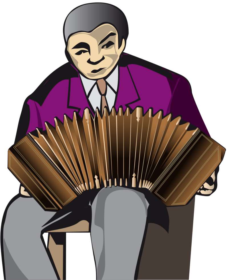 Tango orchestra accordion vector