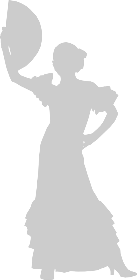 Dancer with fan vector