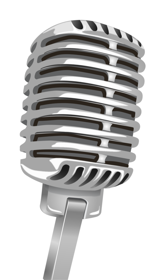 Retro microphone vector