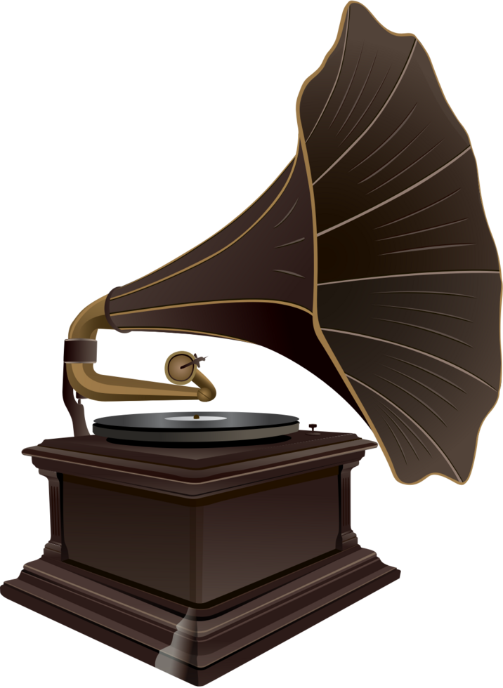 Realistic phonograph vector