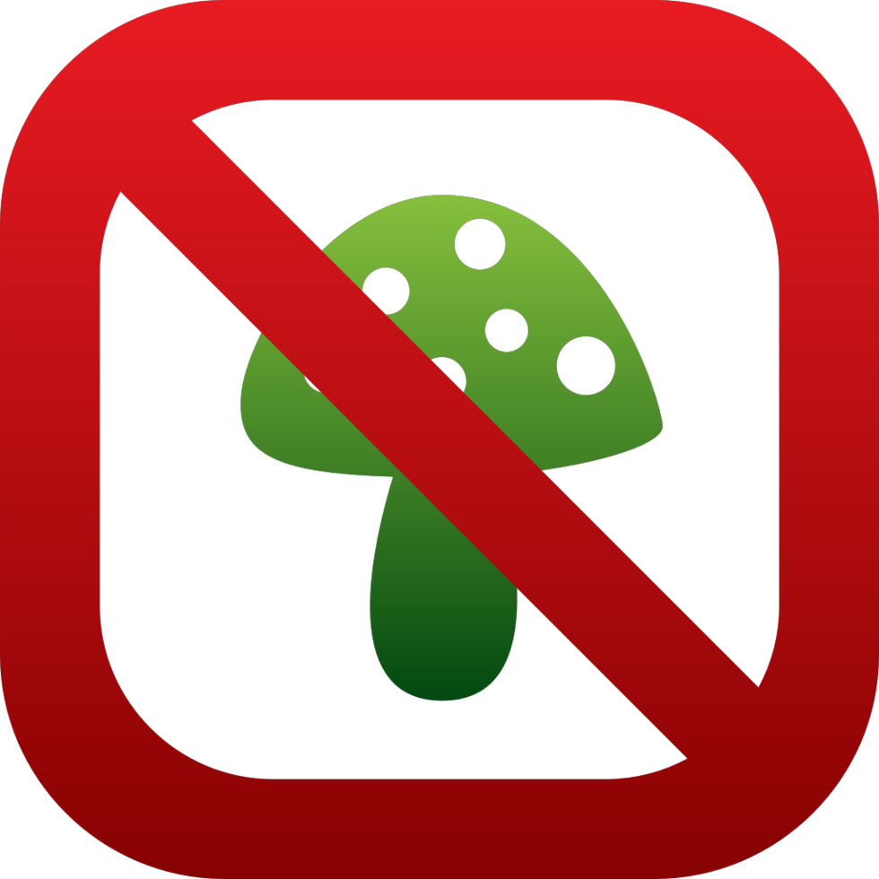 No mushroom vector