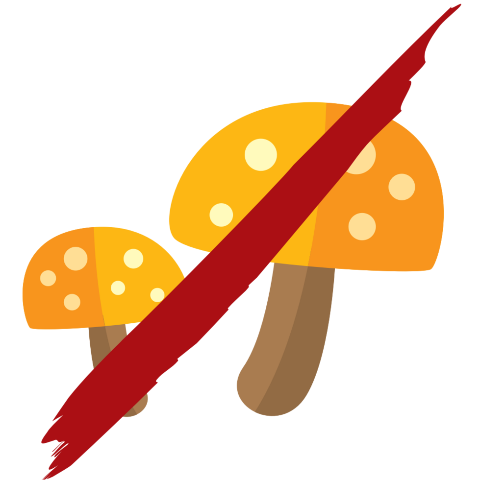 No mushroom vector