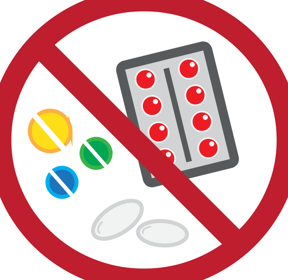 No drogas pastillas vector