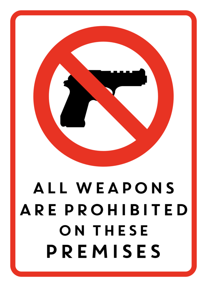 No firearms sign vector