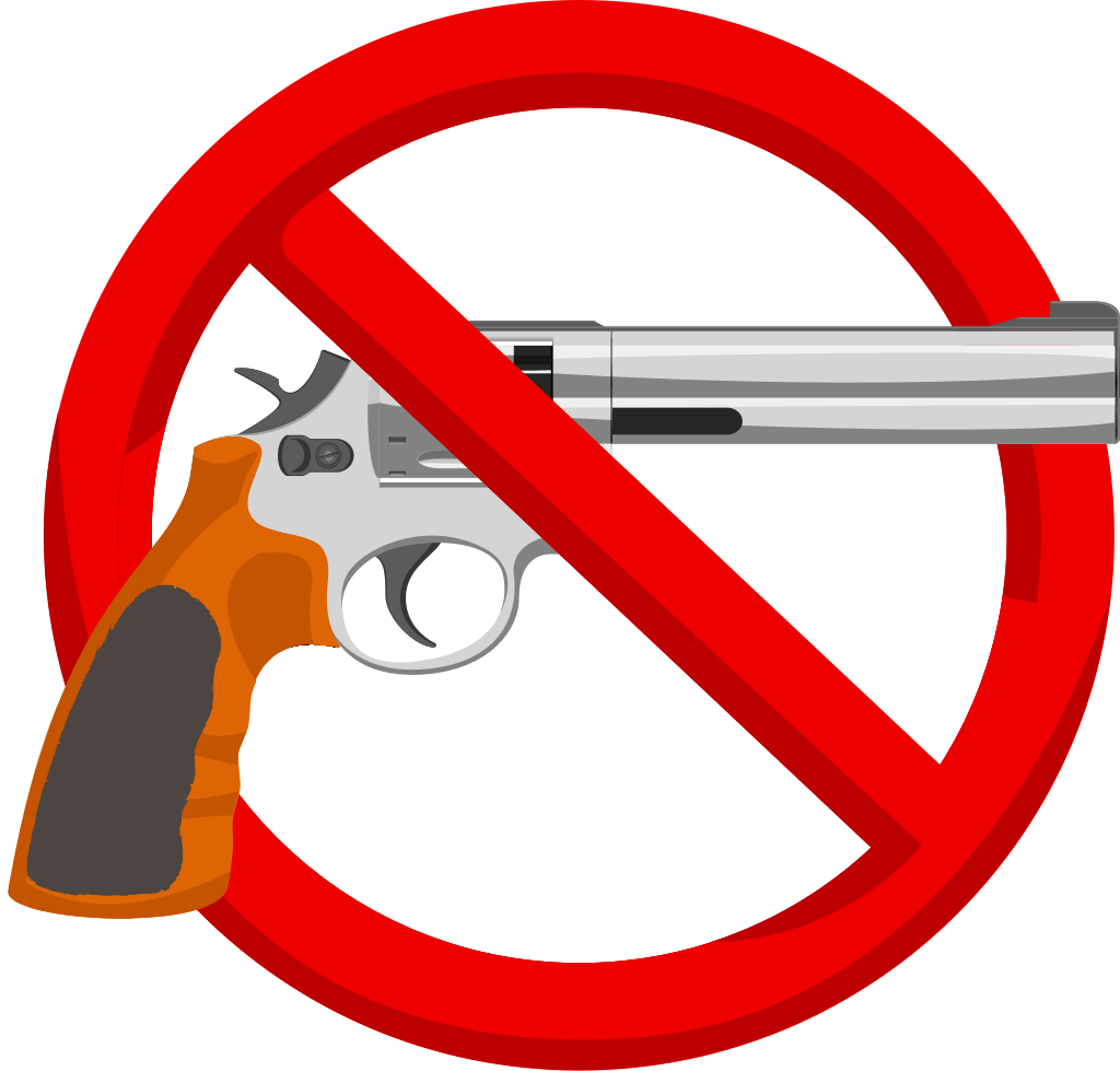 No firearms sign vector