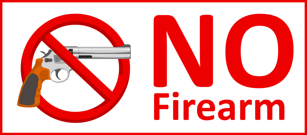 No firearms sign vector