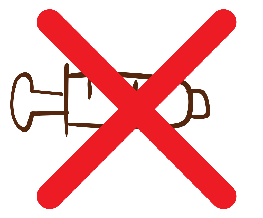 No drugs syringe vector