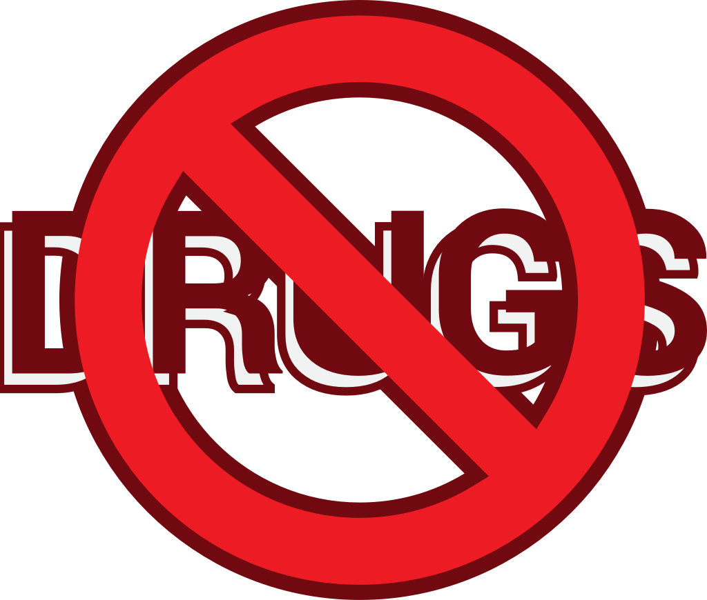 No drugs sign vector
