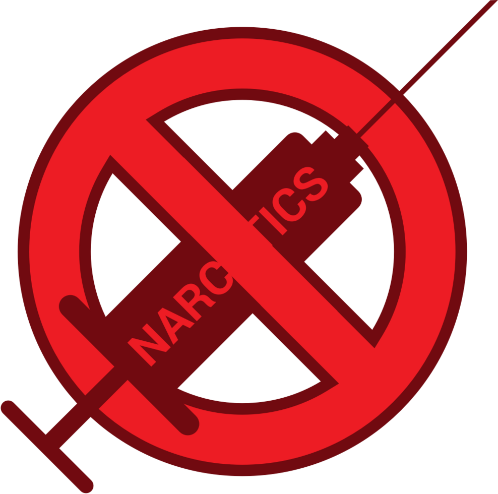 No drugs sign narcotics vector