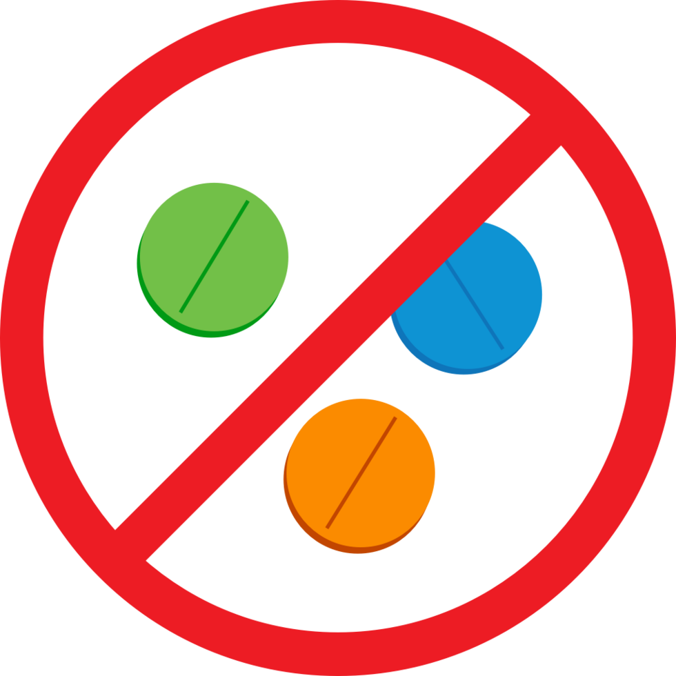 No drugs pills vector