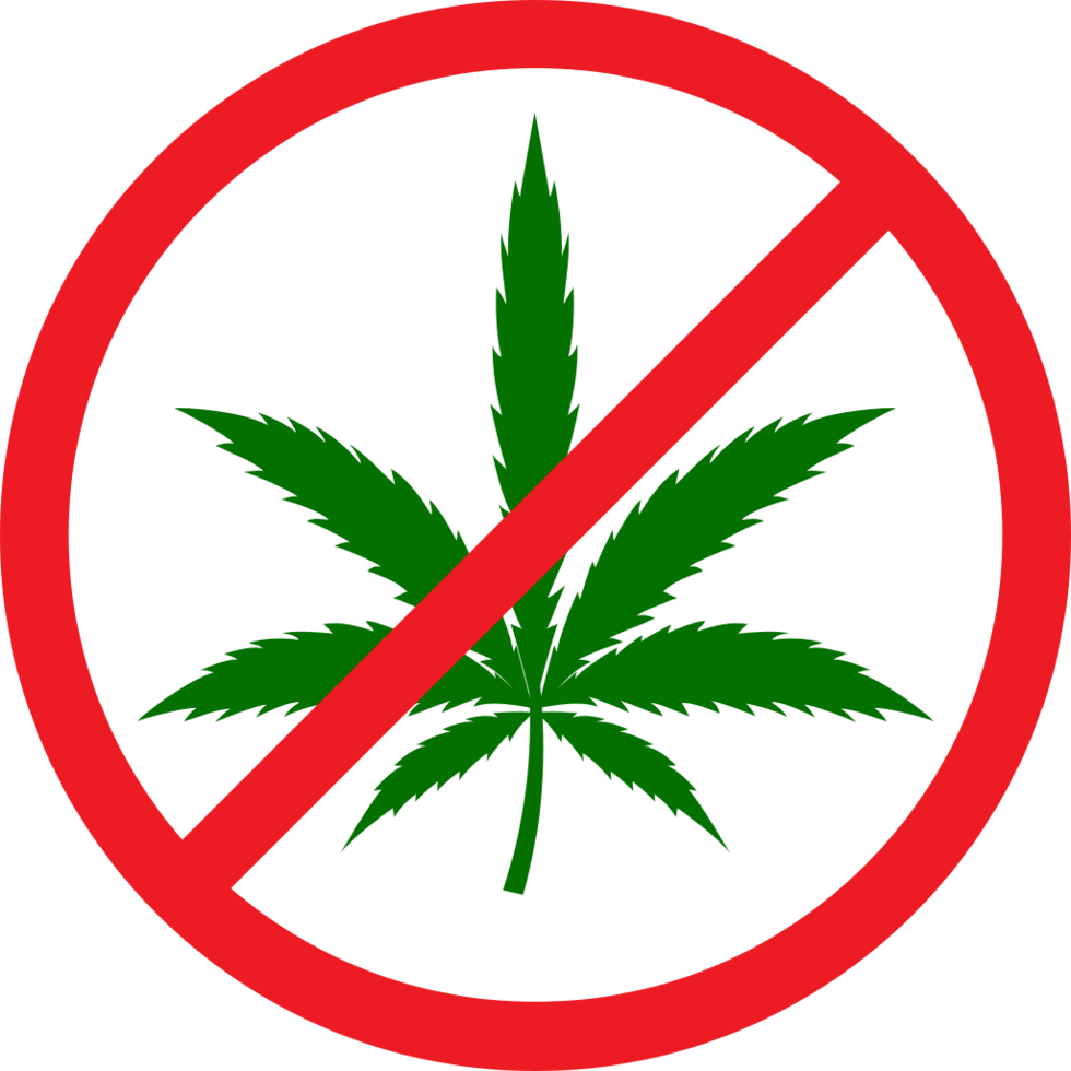 No drogas canabis vector