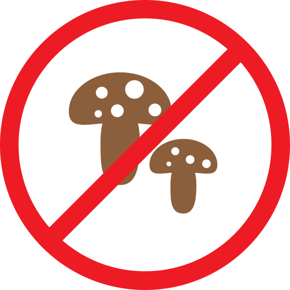 No drugs mushroom vector