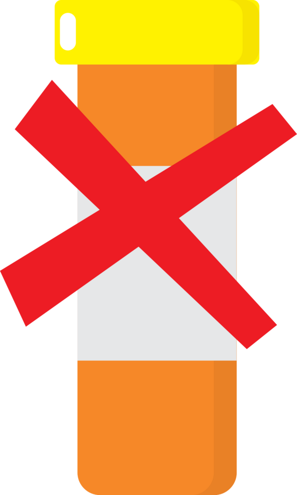 No drugs pill vector