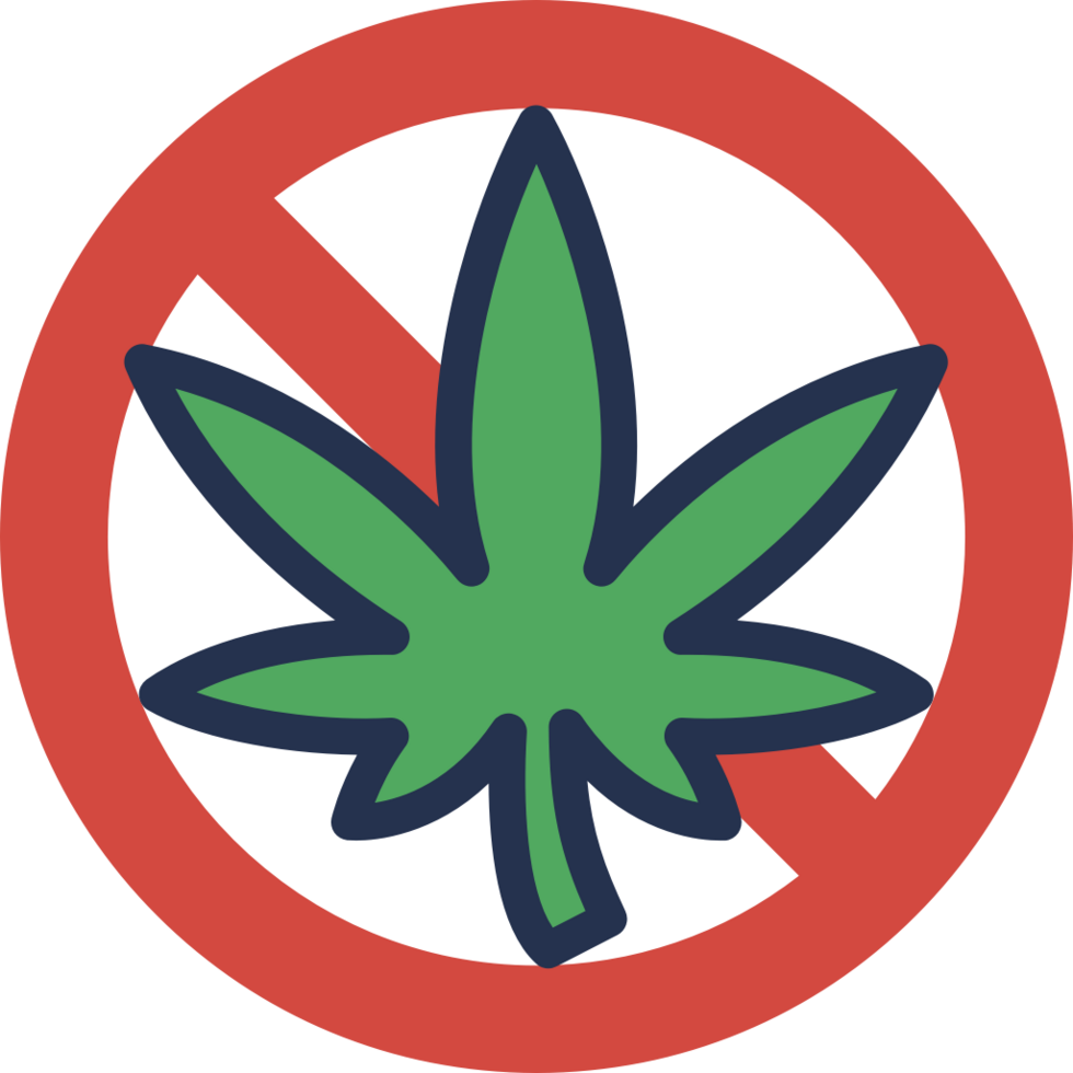 No drugs cannabis vector