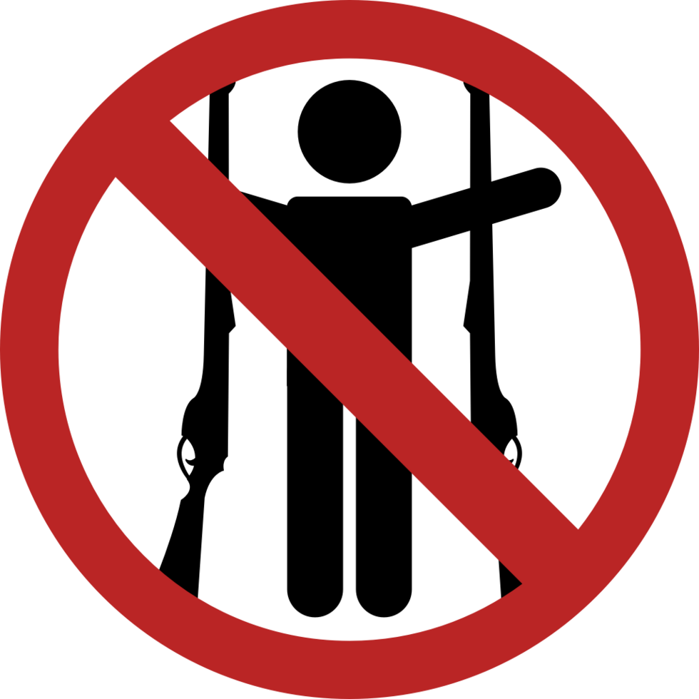 No hunting sign vector