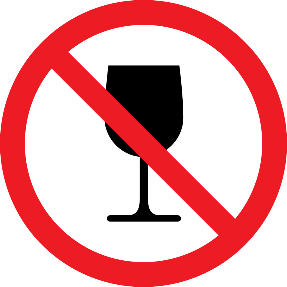 Prohibition sign drink vector