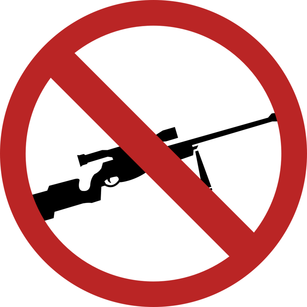 No hunting sign vector