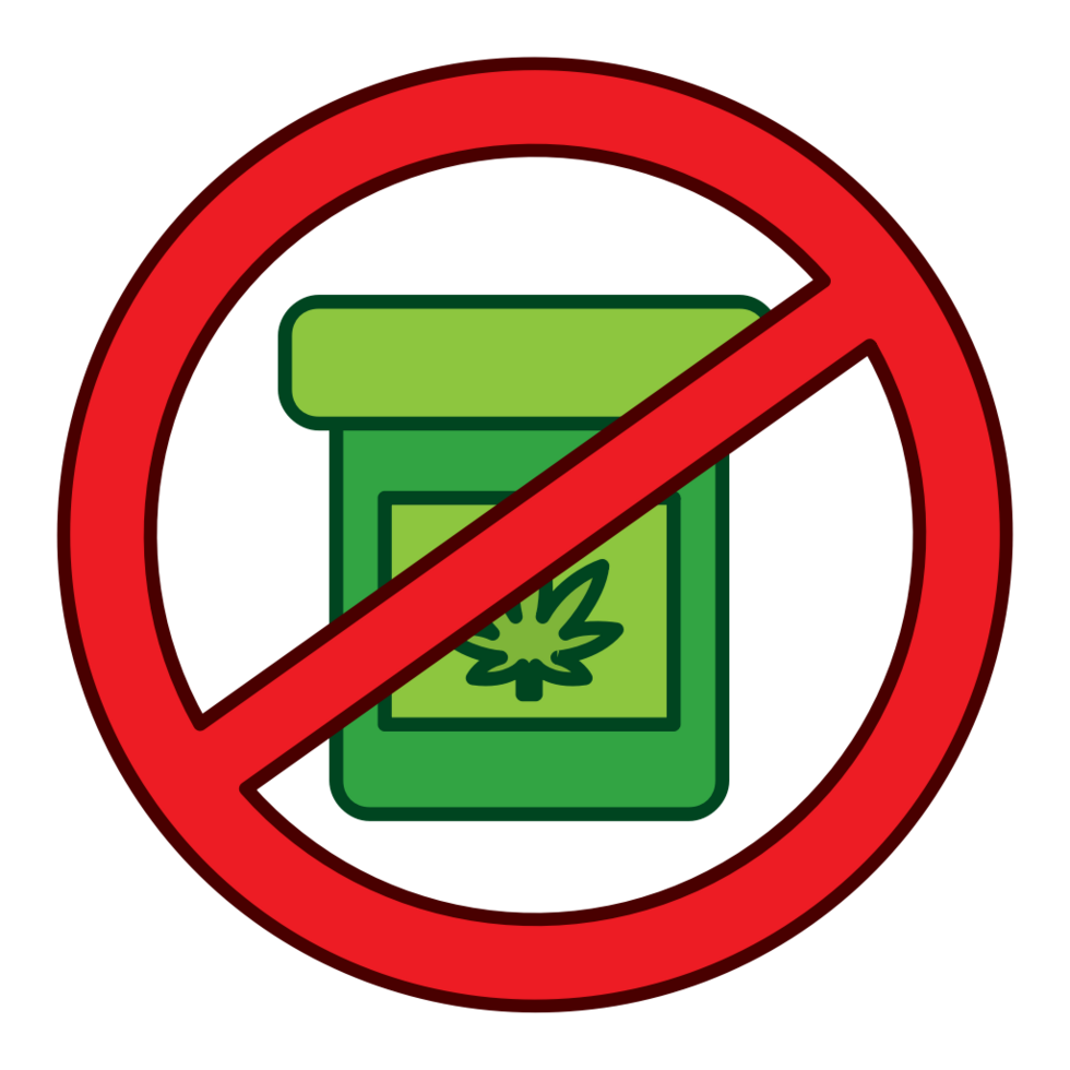 No drugs marijuana vector