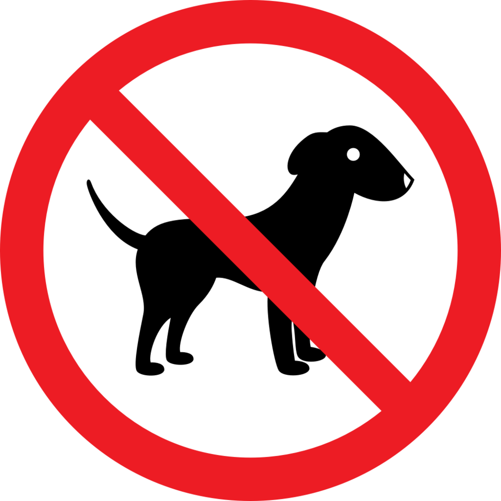 Prohibition sign dogs vector