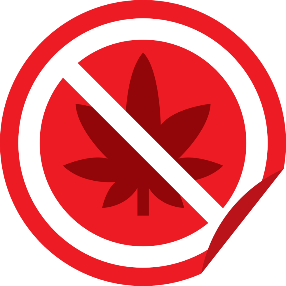 No drugs cannabis vector