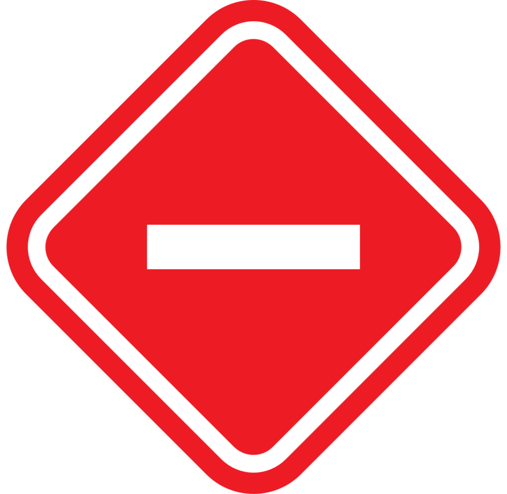Road sign no enter vector