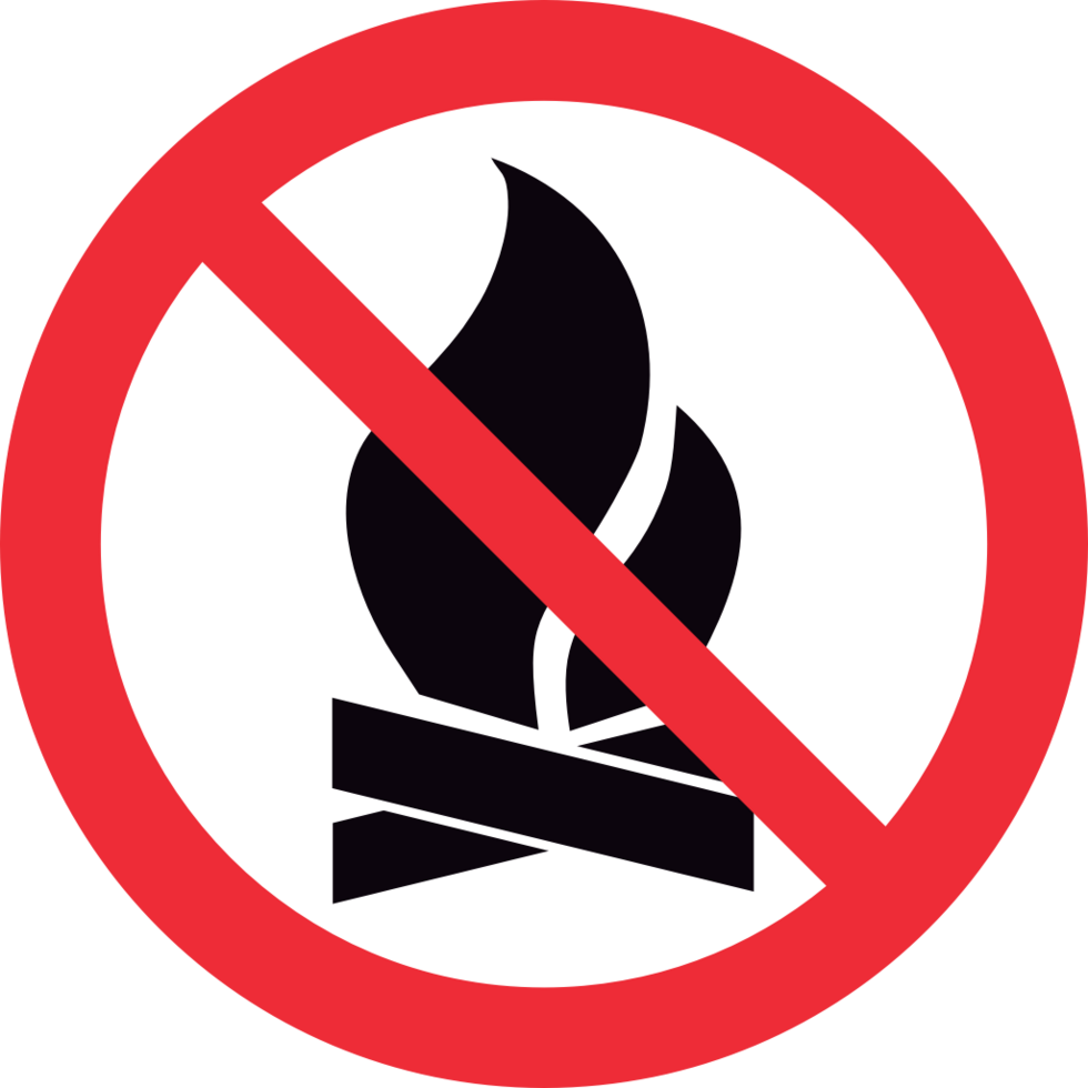 No sign fire vector