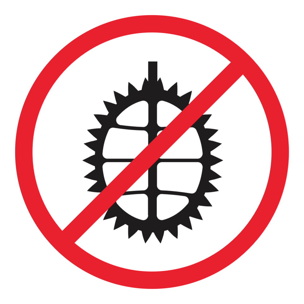 Public forbidden sign durian vector