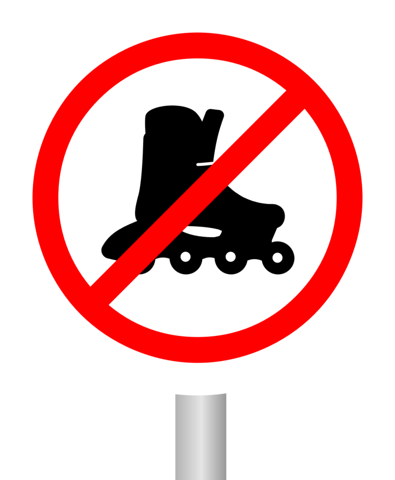 No rollerskates vector