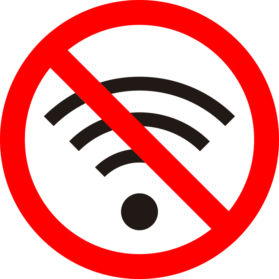 sin símbolo wifi vector