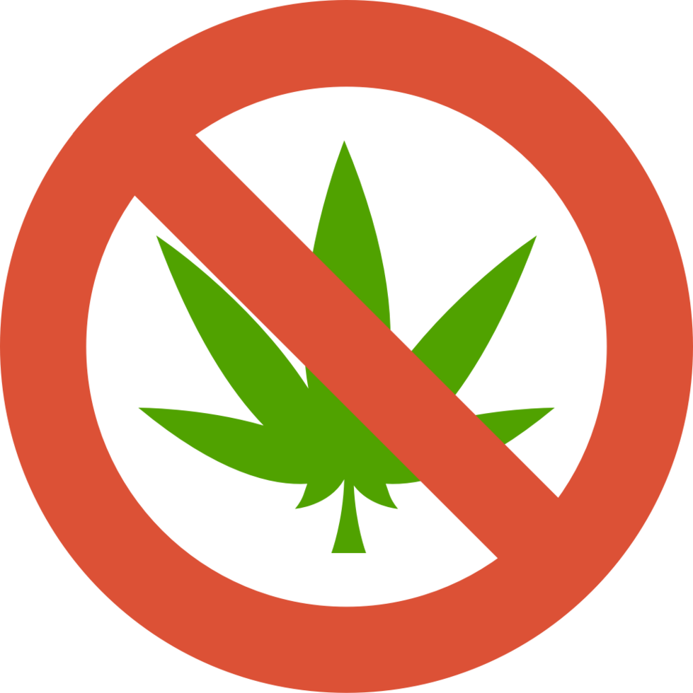 No drugs cannabis vector